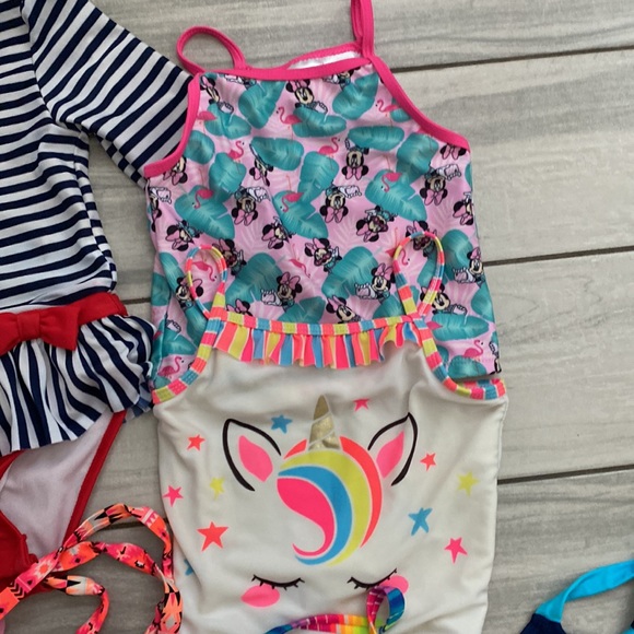 7 Piece Girls 4T Swim Bundle - Picture 3 of 5